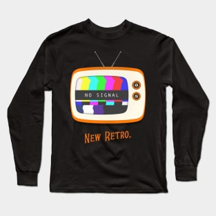 No Signal Retro TV Color Bars Vintage Classic Go Retro Graphic Retro Long Sleeve T-Shirt